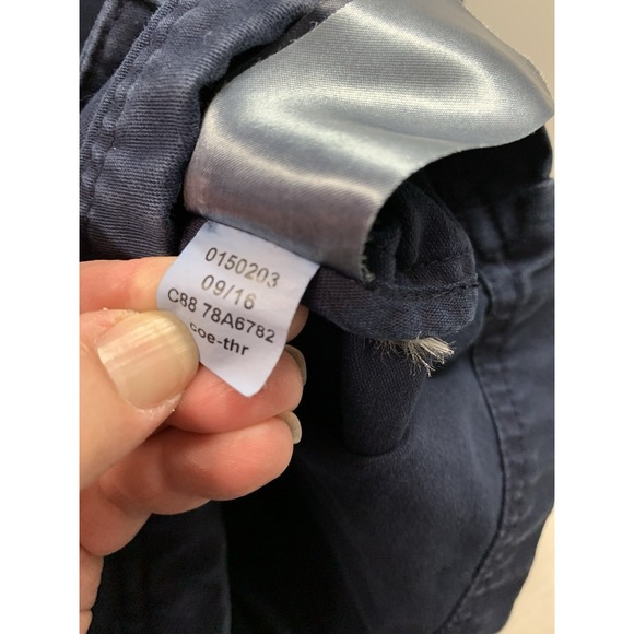 VTG Y2K Utility Jacket Large Tommy Hillfiger Navy Button & Drawstring MILITARY - Picture 7 of 12